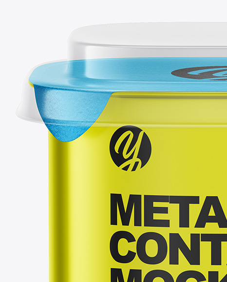 Metallic Container Mockup PSD #1