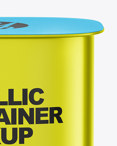 Metallic Container Mockup PSD #7