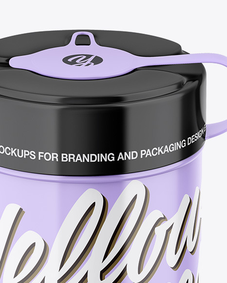 Glossy Wipes Jar Mockup PSD #2