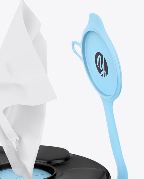 Matte Wipes Jar Mockup PSD #6