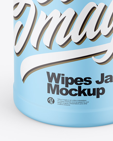 Matte Wipes Jar Mockup PSD #7