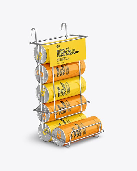 Display Stand with Cans