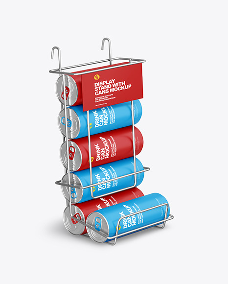 Display Stand with Cans