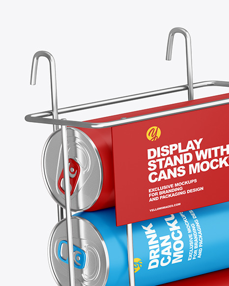 Display Stand w  Matte Cans Mockup PSD #2