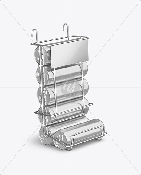 Display Stand w  Metallic Cans Mockup PSD #3
