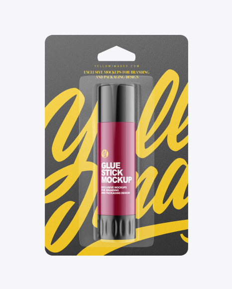 Matte Glue Stick Blister Pack Mockup PSD #2