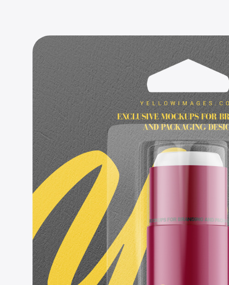Matte Glue Stick Blister Pack Mockup PSD #1