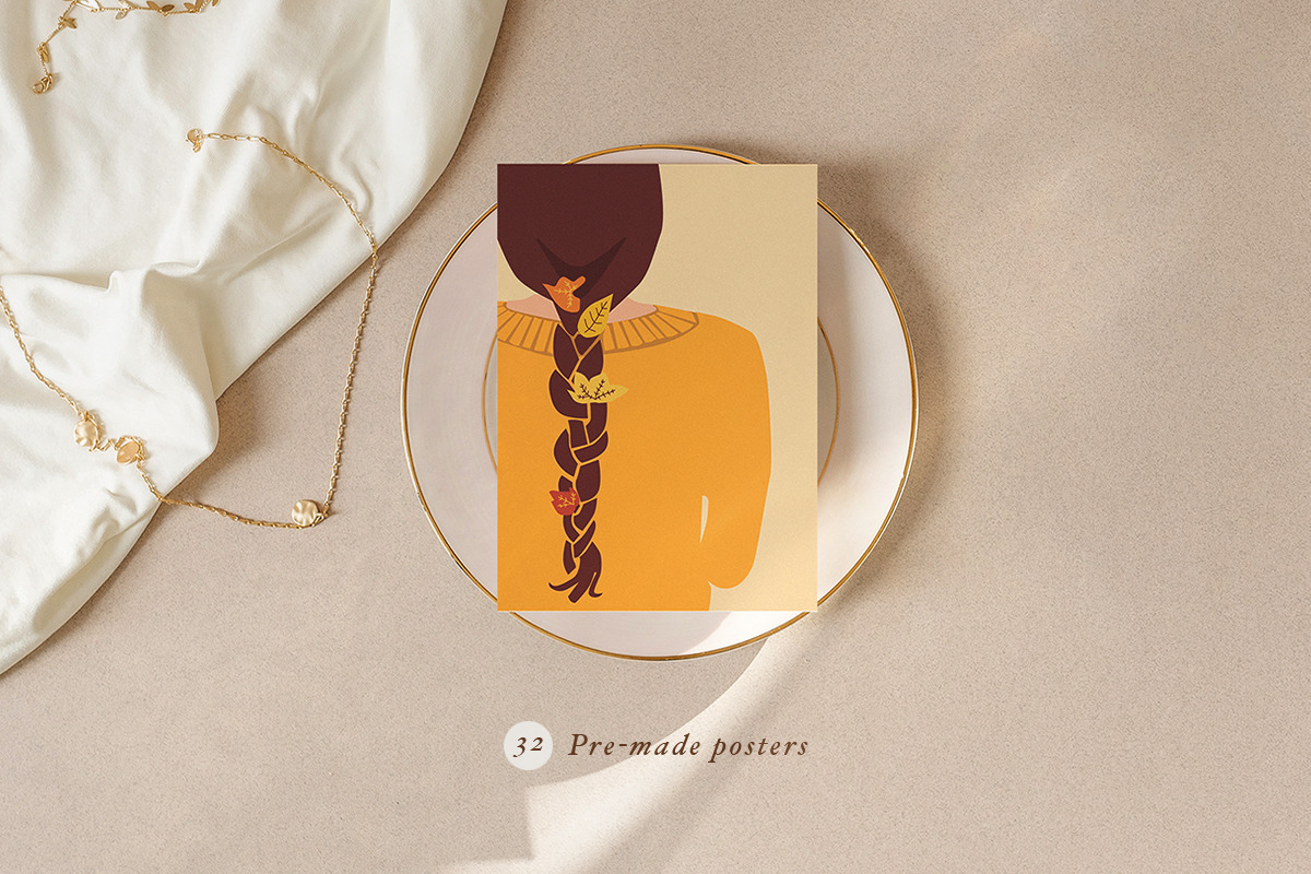Abstract Autumn Mood Illustrations