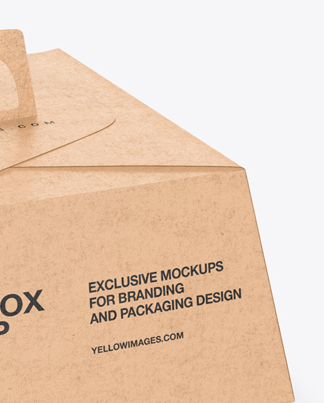 Download Pyramid Kraft Paper Box Mockup In Box Mockups On Yellow Images Object Mockups