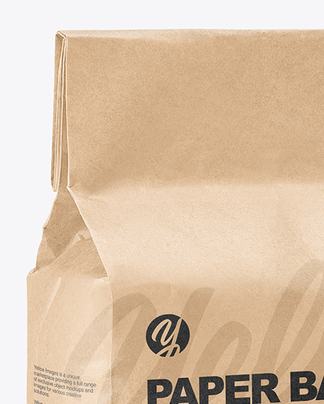 Download Kraft Paper Bag Mockup In Bag Sack Mockups On Yellow Images Object Mockups