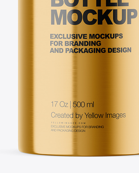 Brushed Metal Sport Bottle Mockup PSD #6
