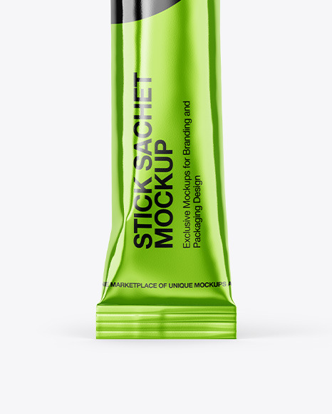 Metallic Stick Sachet Mockup PSD #6