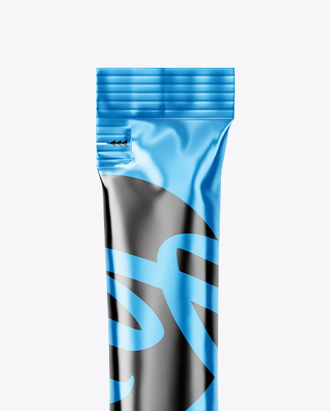 Matte Metallic Stick Sachet Mockup PSD #1