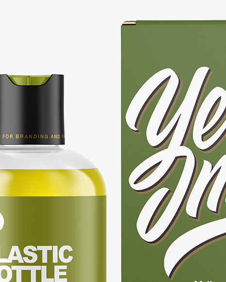 Color Liquid Cosmetic Bottle with Box Mockup PSD #6