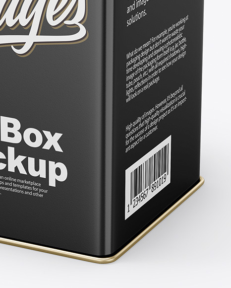 Glossy Tin Box Mockup PSD #1