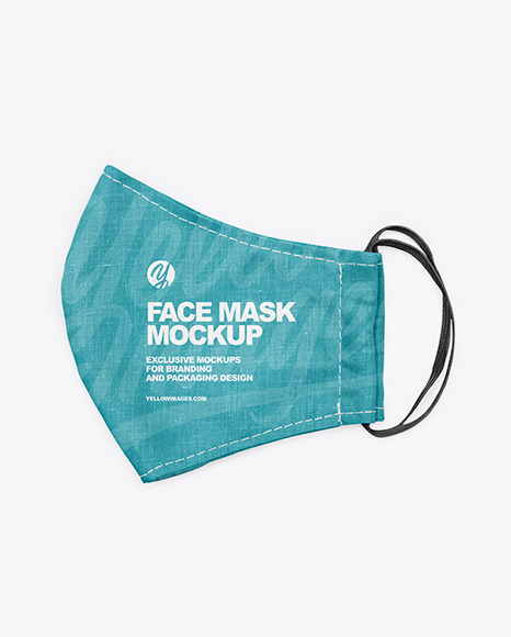 Download Folded Face Mask Mockup In Apparel Mockups On Yellow Images Object Mockups