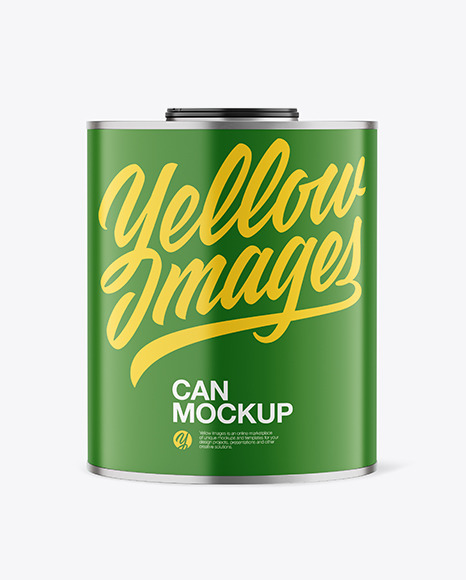 Tin Can with Matte Finish Mockup