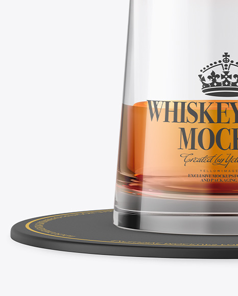 Whisky Glass Mockup PSD #3