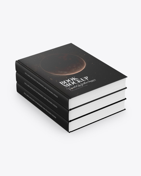 Hardcover Books w  Fabric Cover Mockup PSD #2