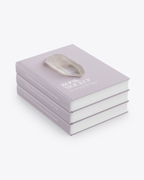 Hardcover Books w/ Matte Cover Mockup