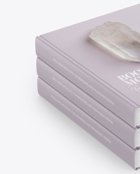 Hardcover Books w  Matte Cover Mockup PSD #2