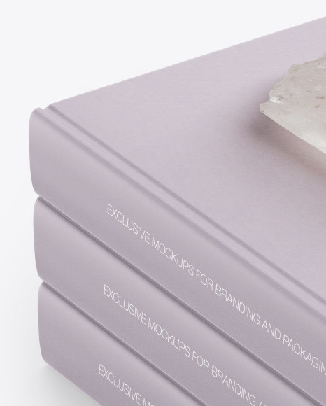 Hardcover Books w  Matte Cover Mockup PSD #6