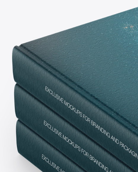 Hardcover Books w  Leather Cover Mockup PSD #5