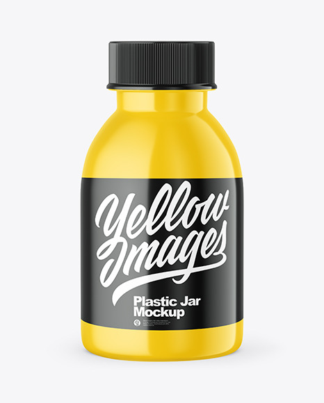 Glossy Plastic Jar Mockup PSD #2