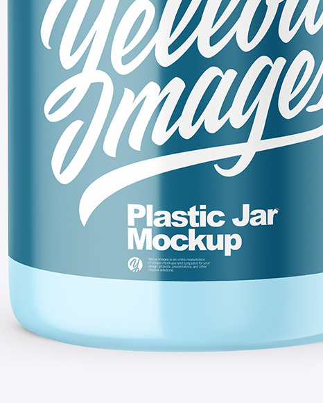 Glossy Plastic Jar Mockup PSD #6