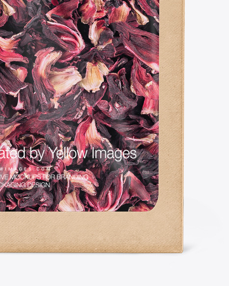 Kraft Box with Flower Tea Mockup PSD #1