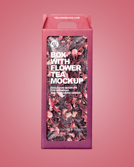 Kraft Box with Flower Tea Mockup PSD #6