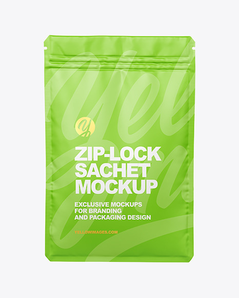 Download Matte Sachet Mockup In Bag Sack Mockups On Yellow Images Object Mockups