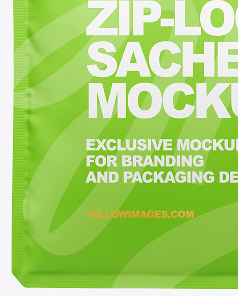 Download Matte Sachet Mockup In Bag Sack Mockups On Yellow Images Object Mockups