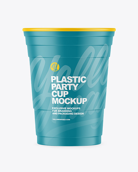 Matte Plastic Party Cup Mockup PSD #2