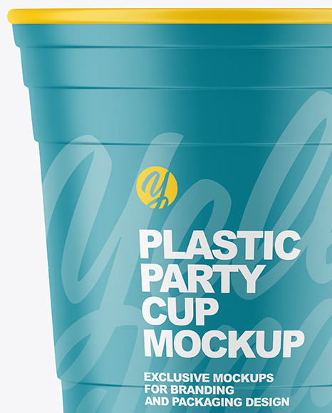 Matte Plastic Party Cup Mockup PSD #2