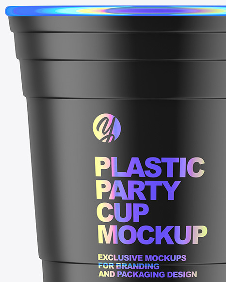 Matte Plastic Party Cup Mockup PSD #1