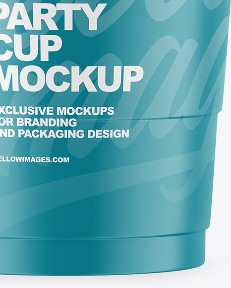 Matte Plastic Party Cup Mockup PSD #5