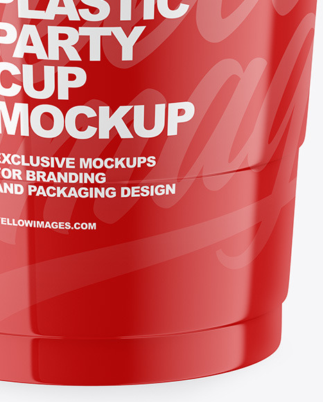 Glossy Plastic Party Cup Mockup PSD #5