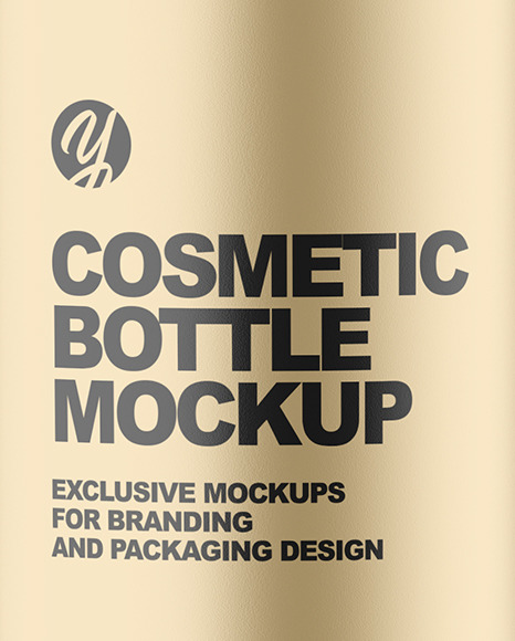 Matte Metallic Cosmetic Bottle Mockup PSD #3