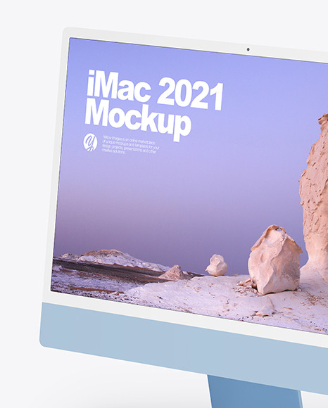 All colors iMac 2021 Mockup PSD #2