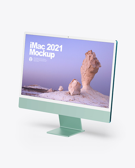 All colors iMac 2021 Mockup PSD #7