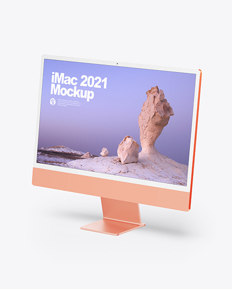 All colors iMac 2021 Mockup PSD #5