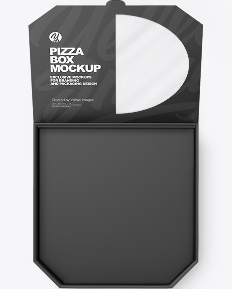 Opened Pizza Box Mockup PSD #1