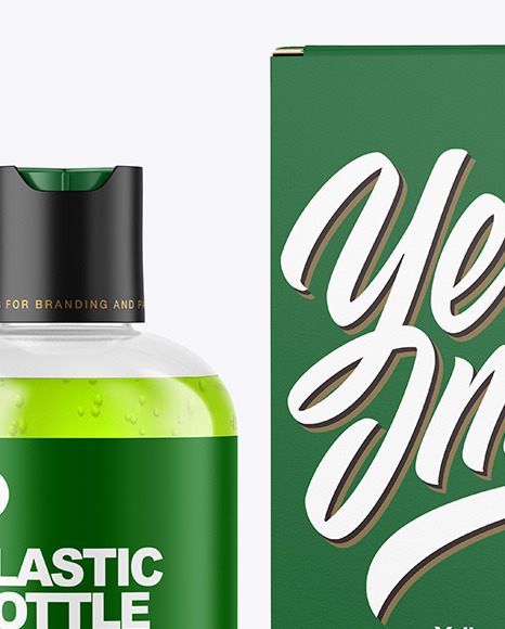 Color Liquid Cosmetic Bottle with Box Mockup PSD #5