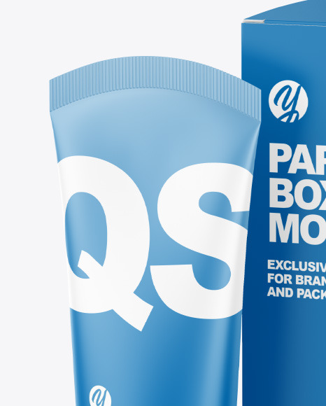Cosmetic Tube with Box Mockup PSD #5