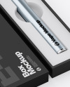 Glossy Metallic Vape Pen W/ Box Mockup