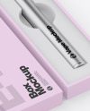 Matte Metallic Vape Pen W/ Box Mockup