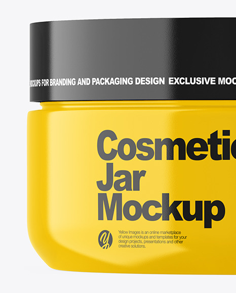 Glossy Plastic Cosmetic Jar Mockup PSD #2