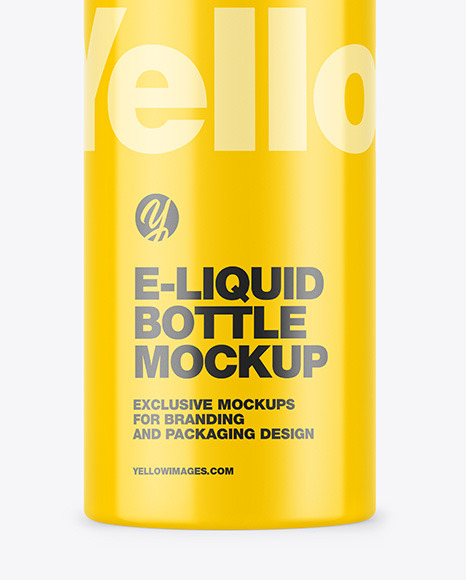 Glossy E Liquid Bottle Mockup PSD #1