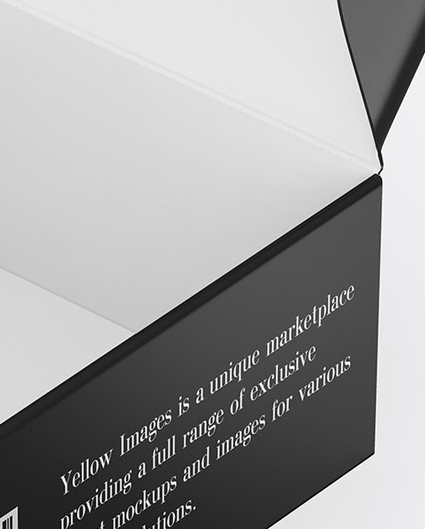 Opened Glossy Paper Box Mockup PSD #2
